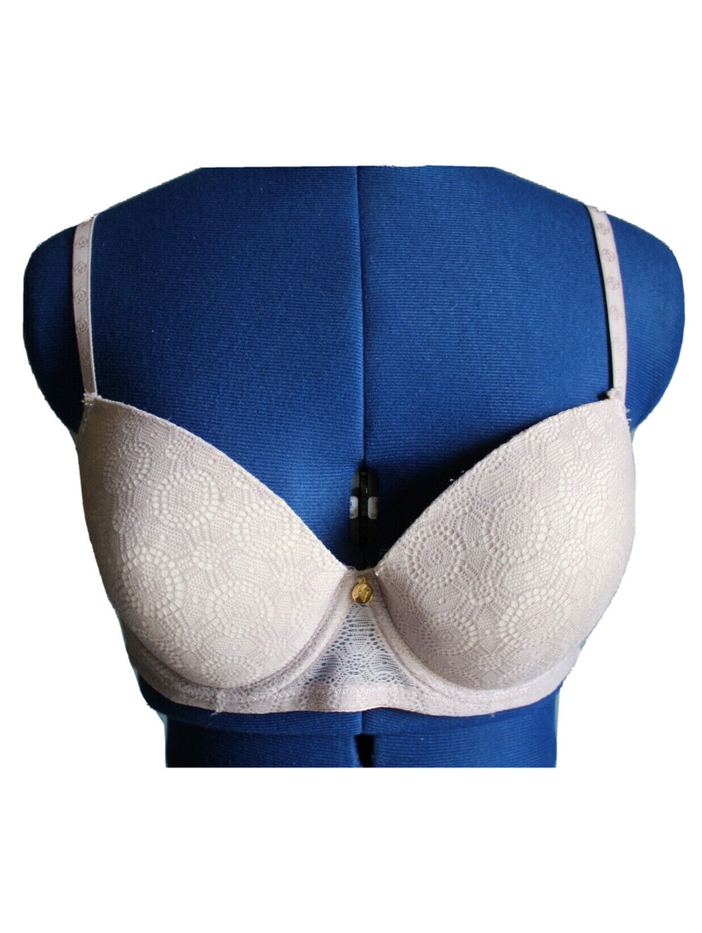 Adrienne Vittadini  Beige Lace Overlay Lightly Lined Bra Underwire 36C
